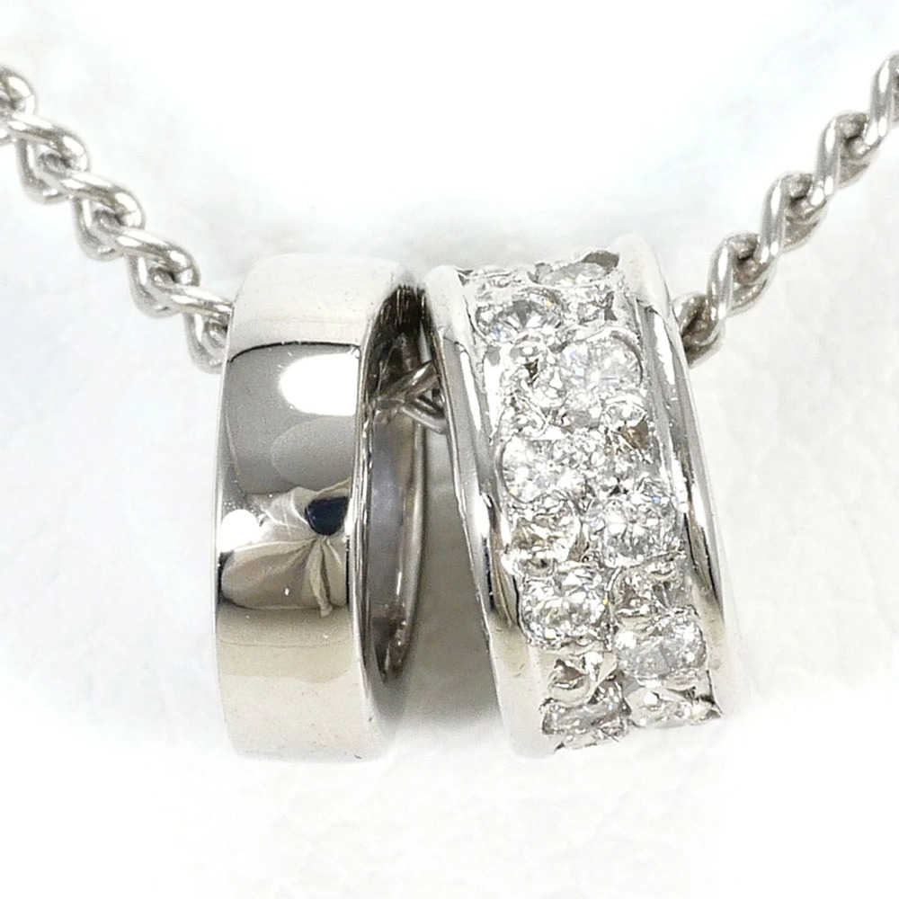 PT950 Platinum / PT850 Necklace with 0.13ct Diamond, Total Weight 4.6g, 38cm,...